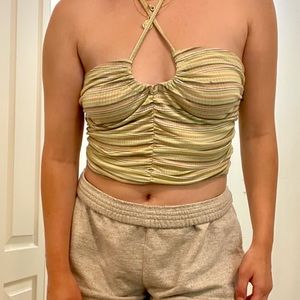 thrifted halter tie top